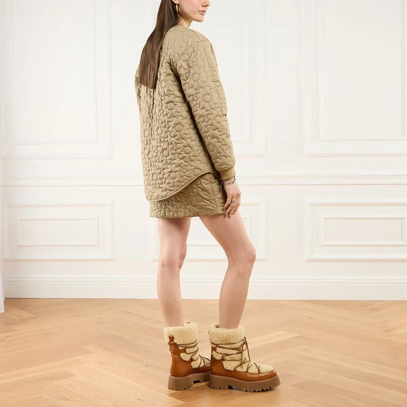 Lace Up Boots Natural