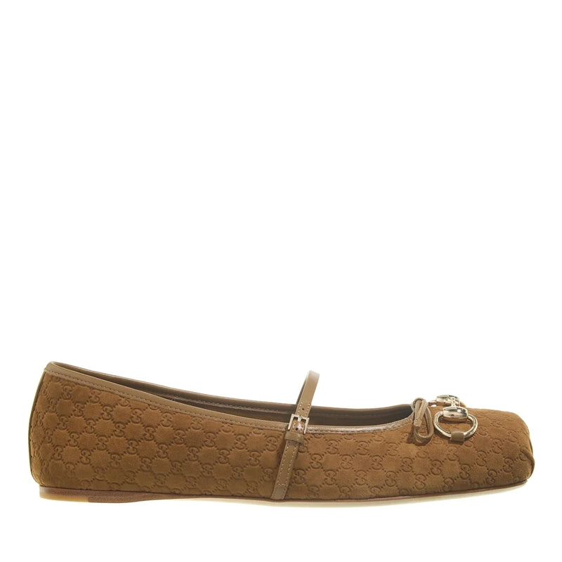 Horsebit Ballerina Brown