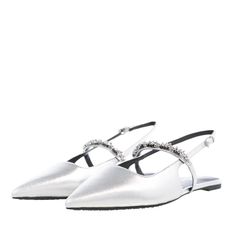 Dina Flex Sling Flat Silver