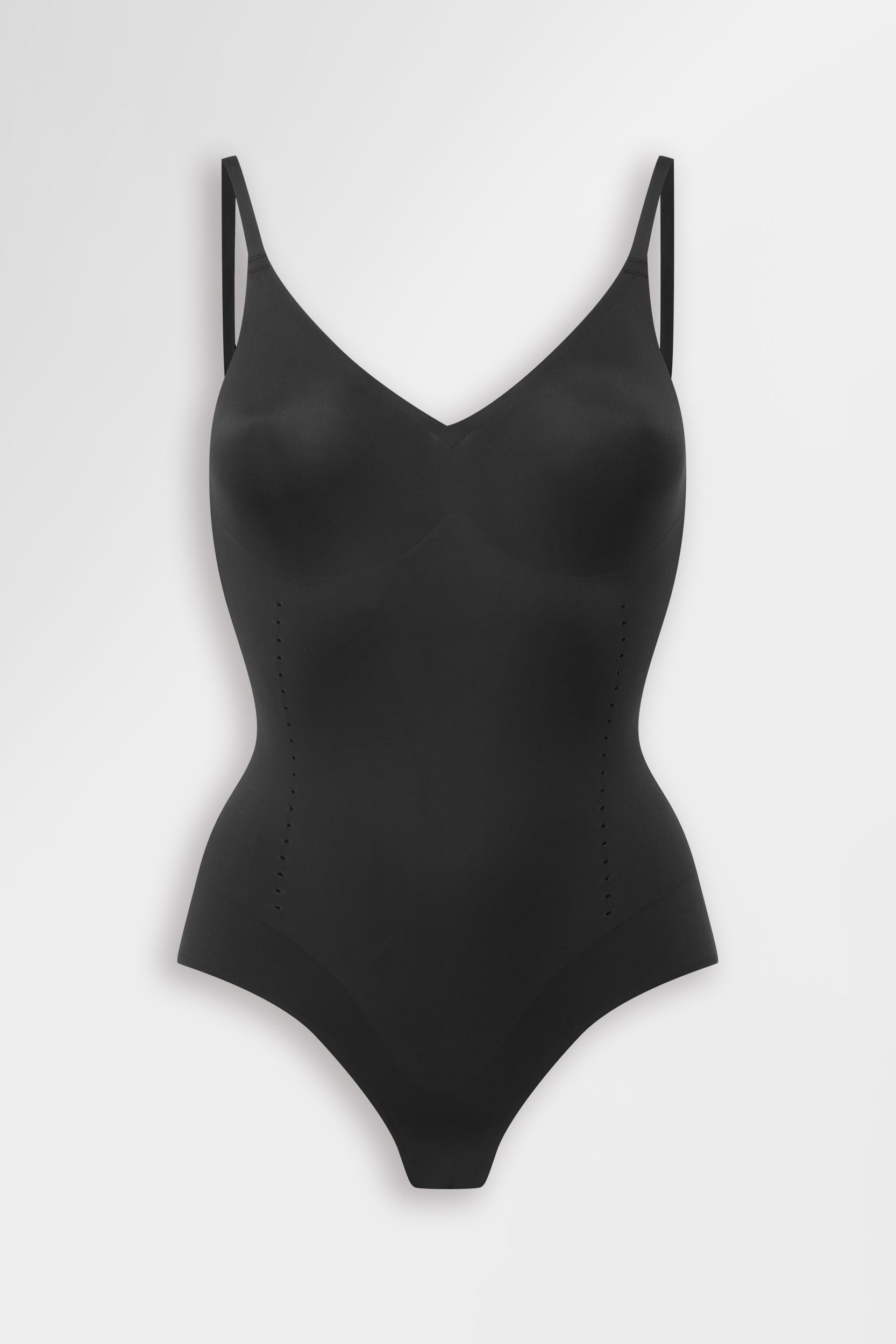 Sculpt Perforated Outer Bodysuit Black