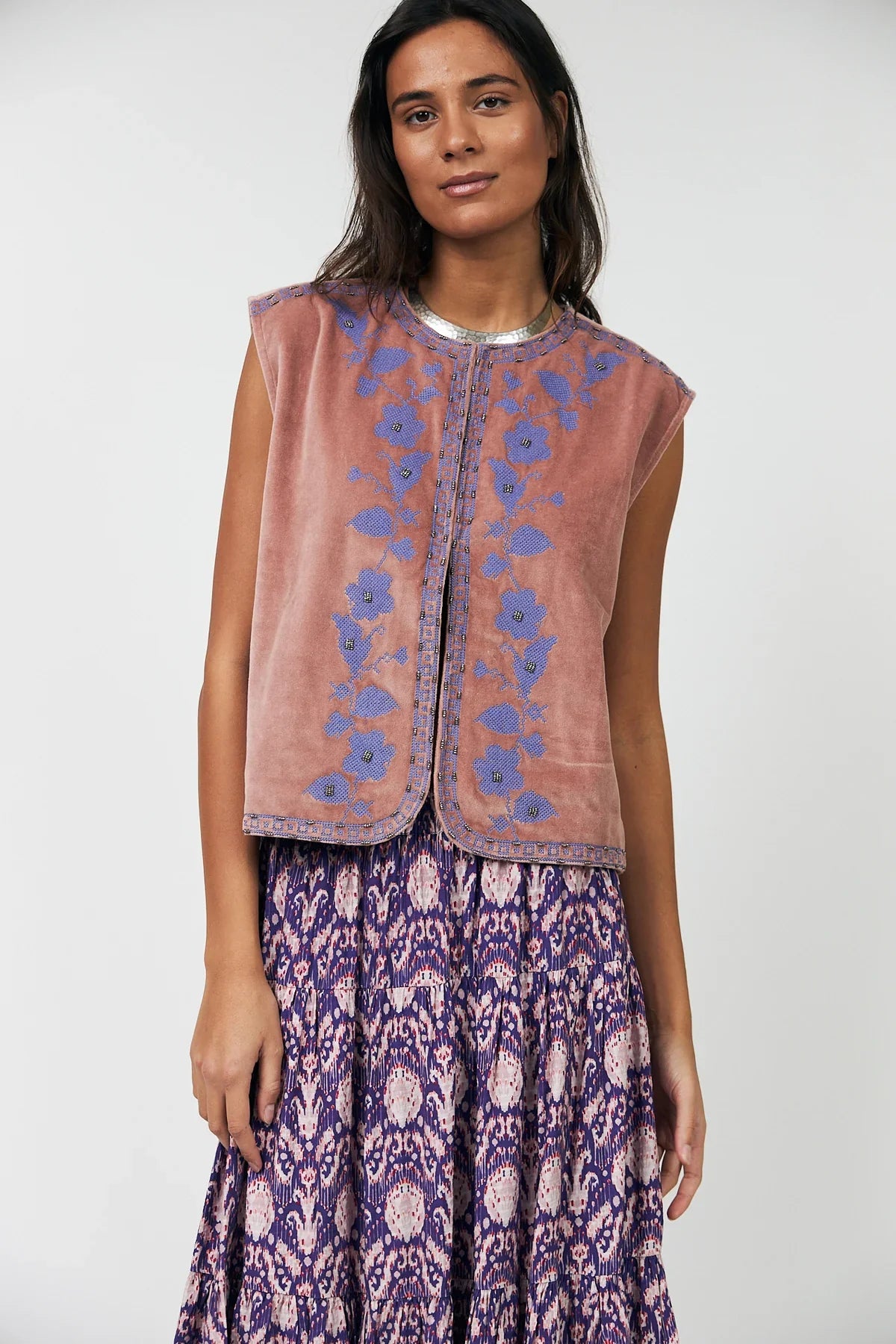 BinnLL Vest SL - Dusty Rose