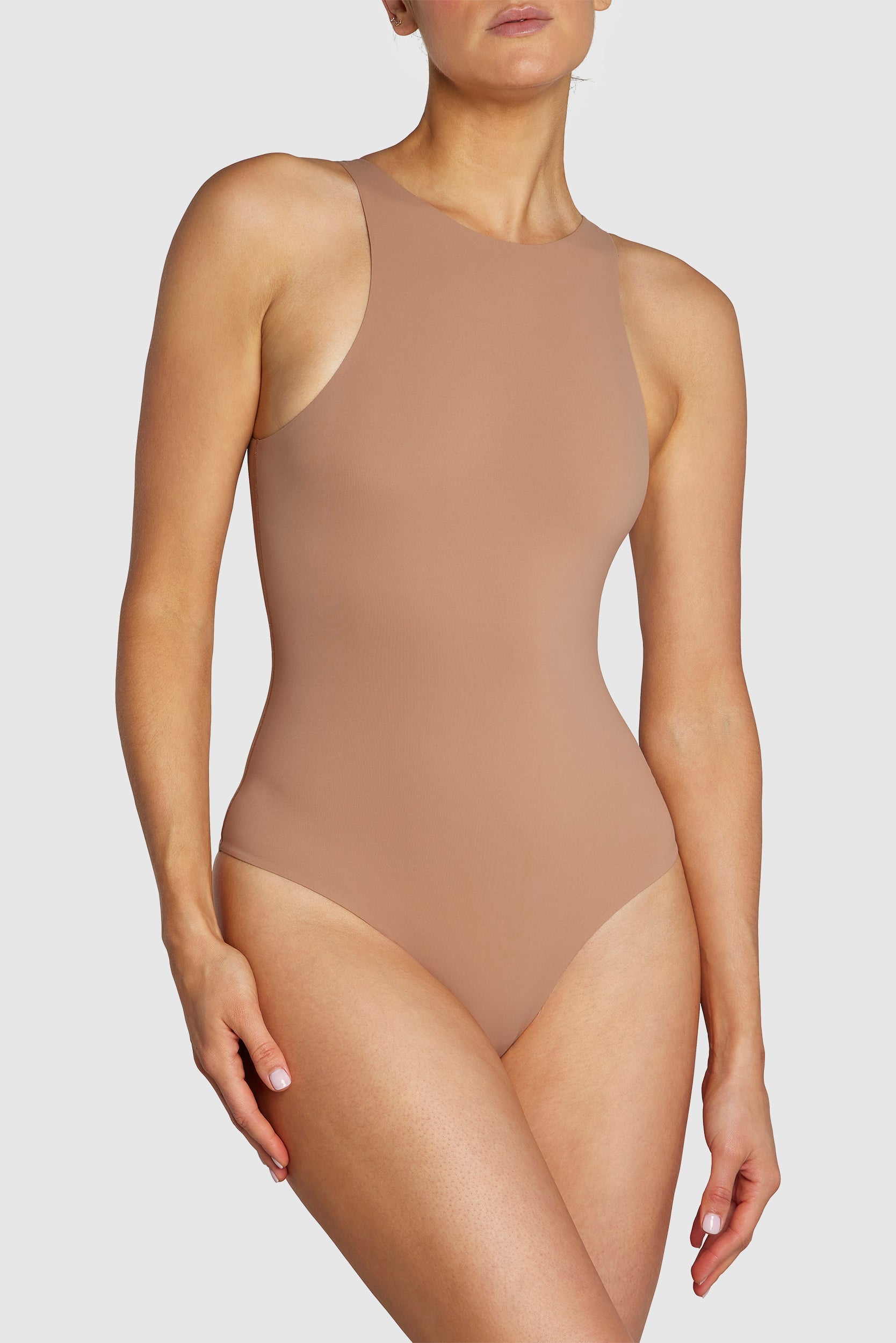 The Essential Racerback Bodysuit Sand