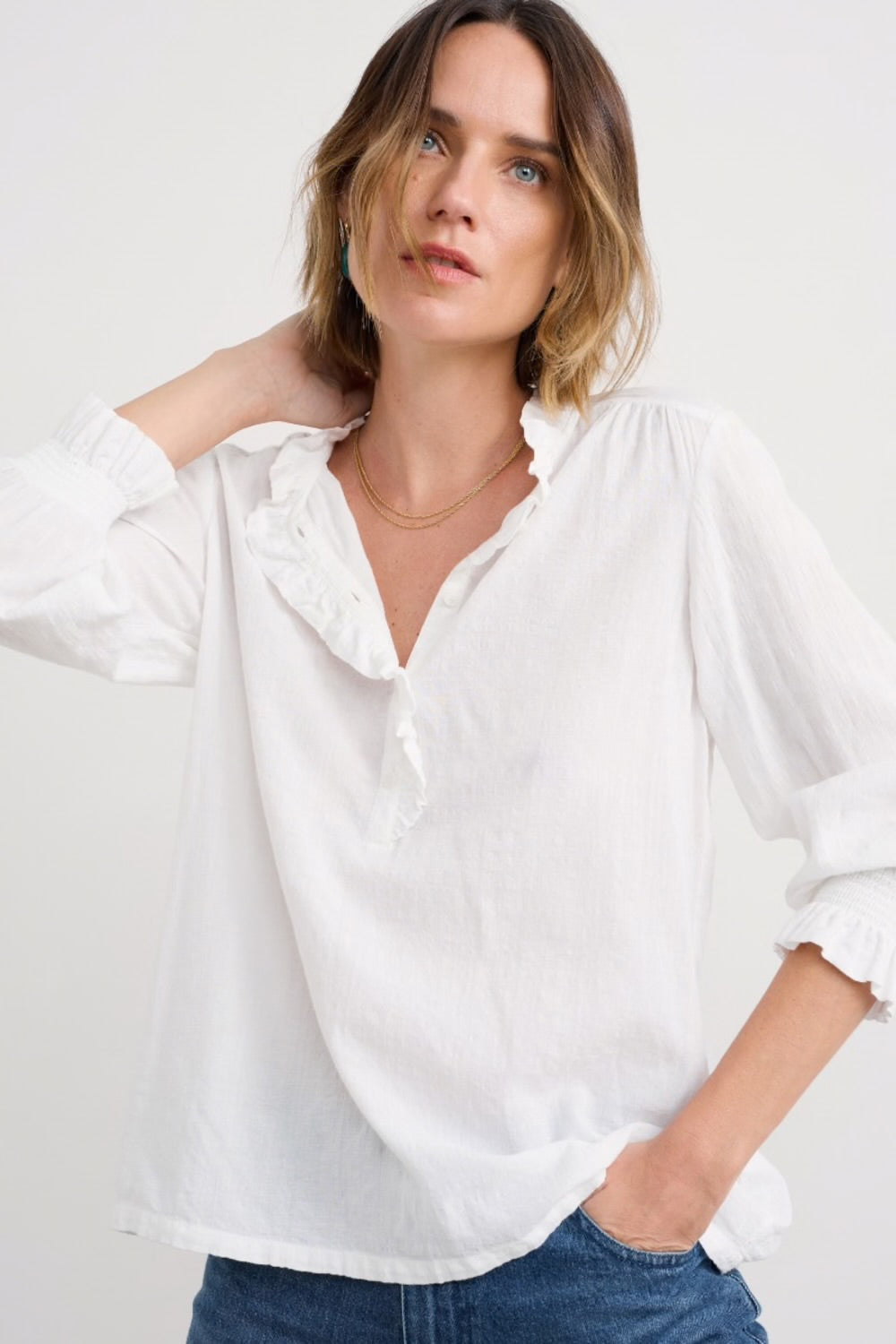 Feather Star Top - Salt