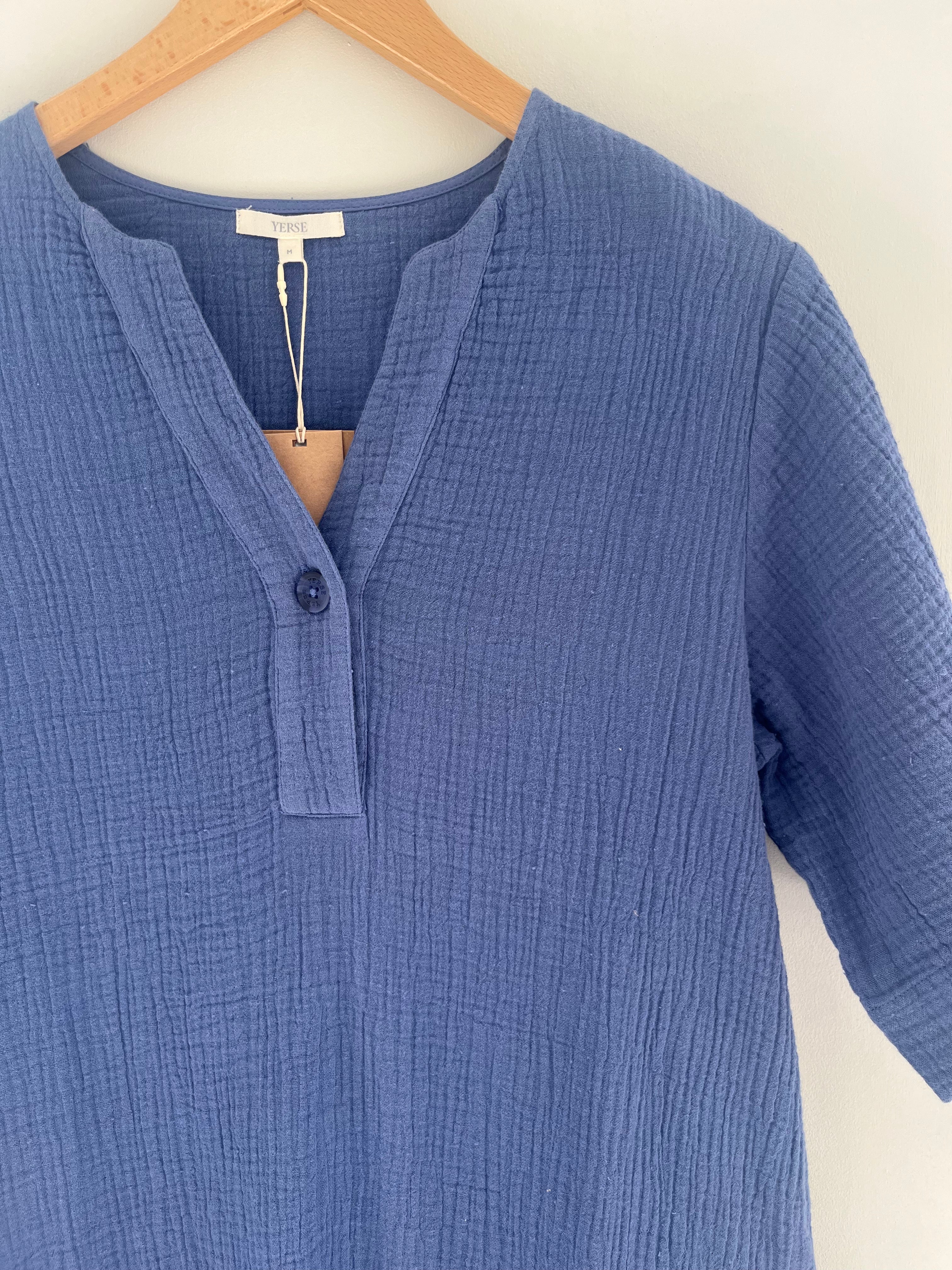Cotton Tunic/Dress - Blue
