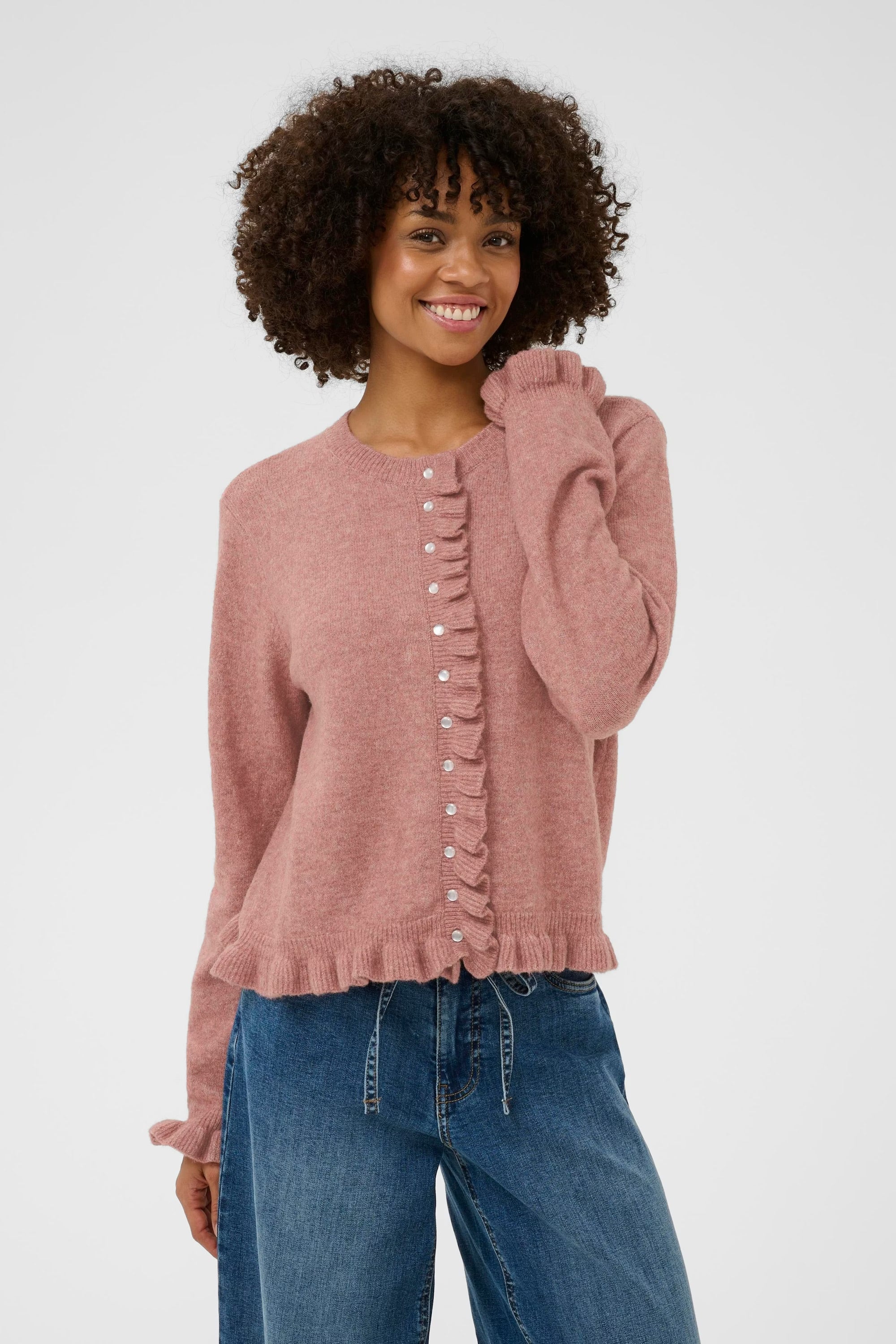 Cujulietta Frill Cardi - Rosewood