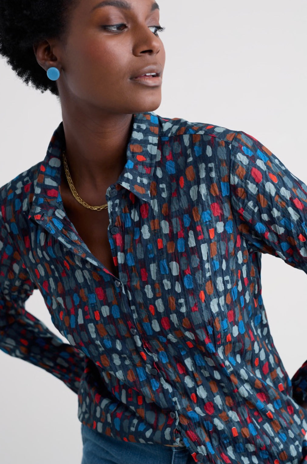 Larissa Shirt -Dye Strokes Dark Lugger