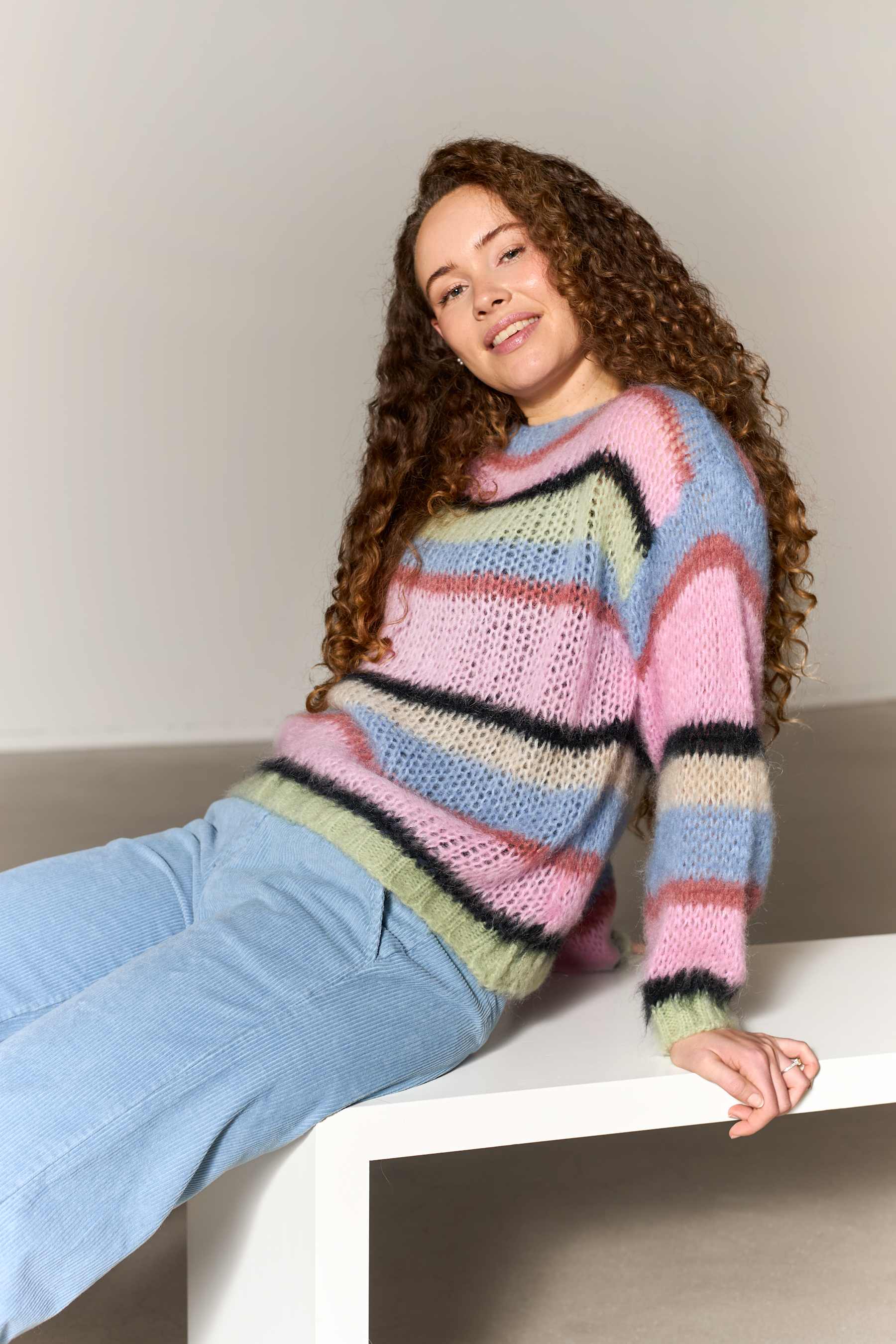 BCFrey Striped Jumper - Soft Candy