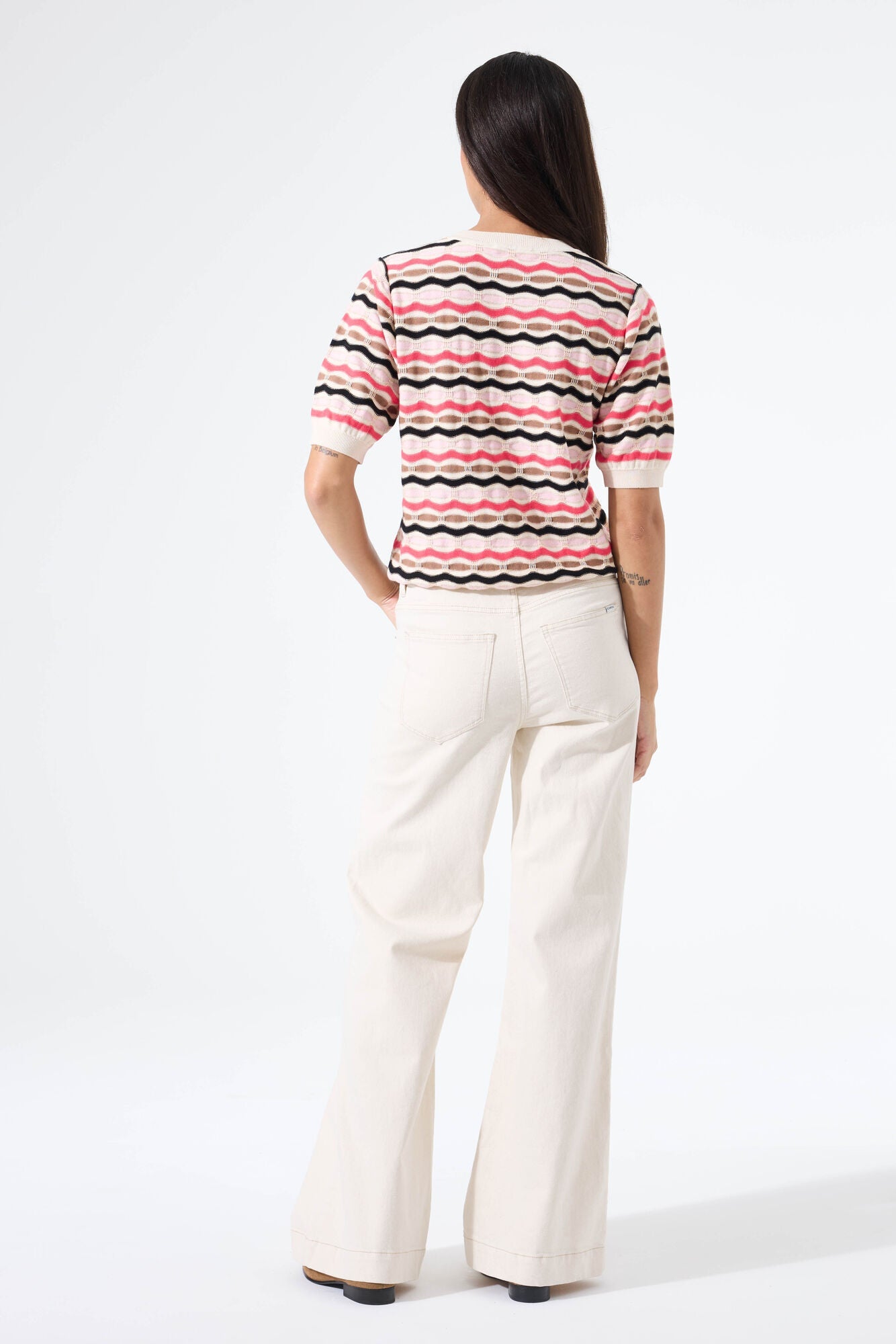 Sweater with pattern Pullover - Whitecap