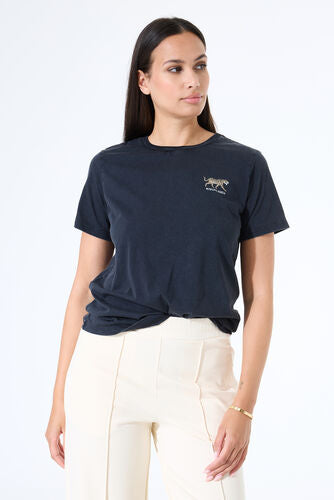 Garcia Black T-shirt With Tiger