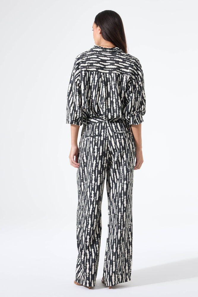 Garcia Printed Blouse- Black