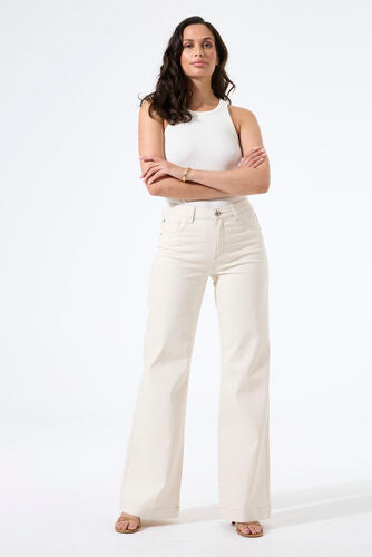 Celia 249 Wide Jeans - Ecru