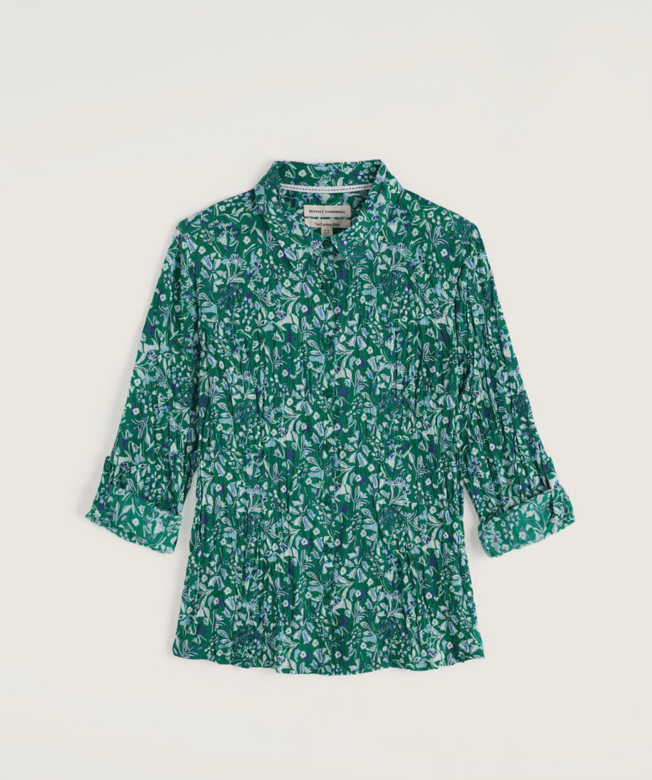 Larissa Shirt - Woodland Floral Dark Stem