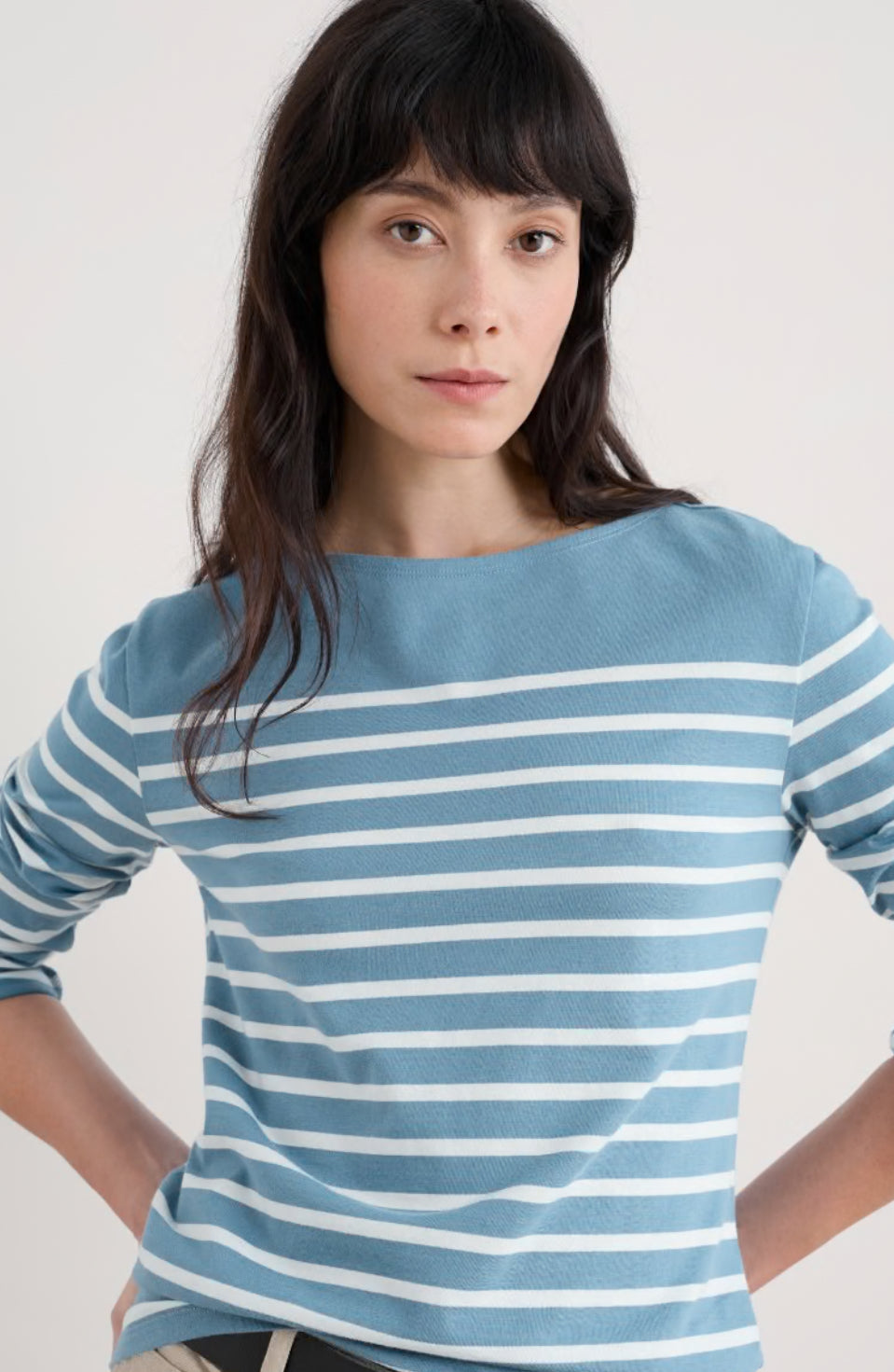 Sailor Shirt - Falmouth Breton Horizon Chalk