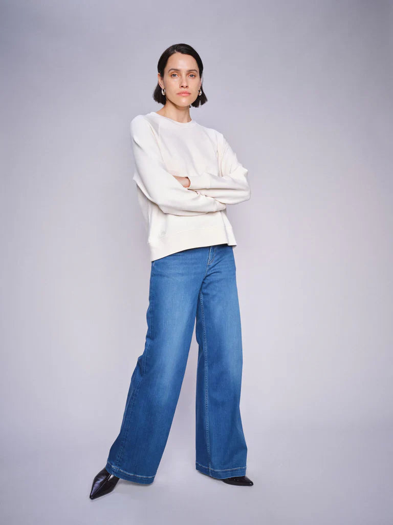 MMDara Deluxe Wide Jean - Mid Blue