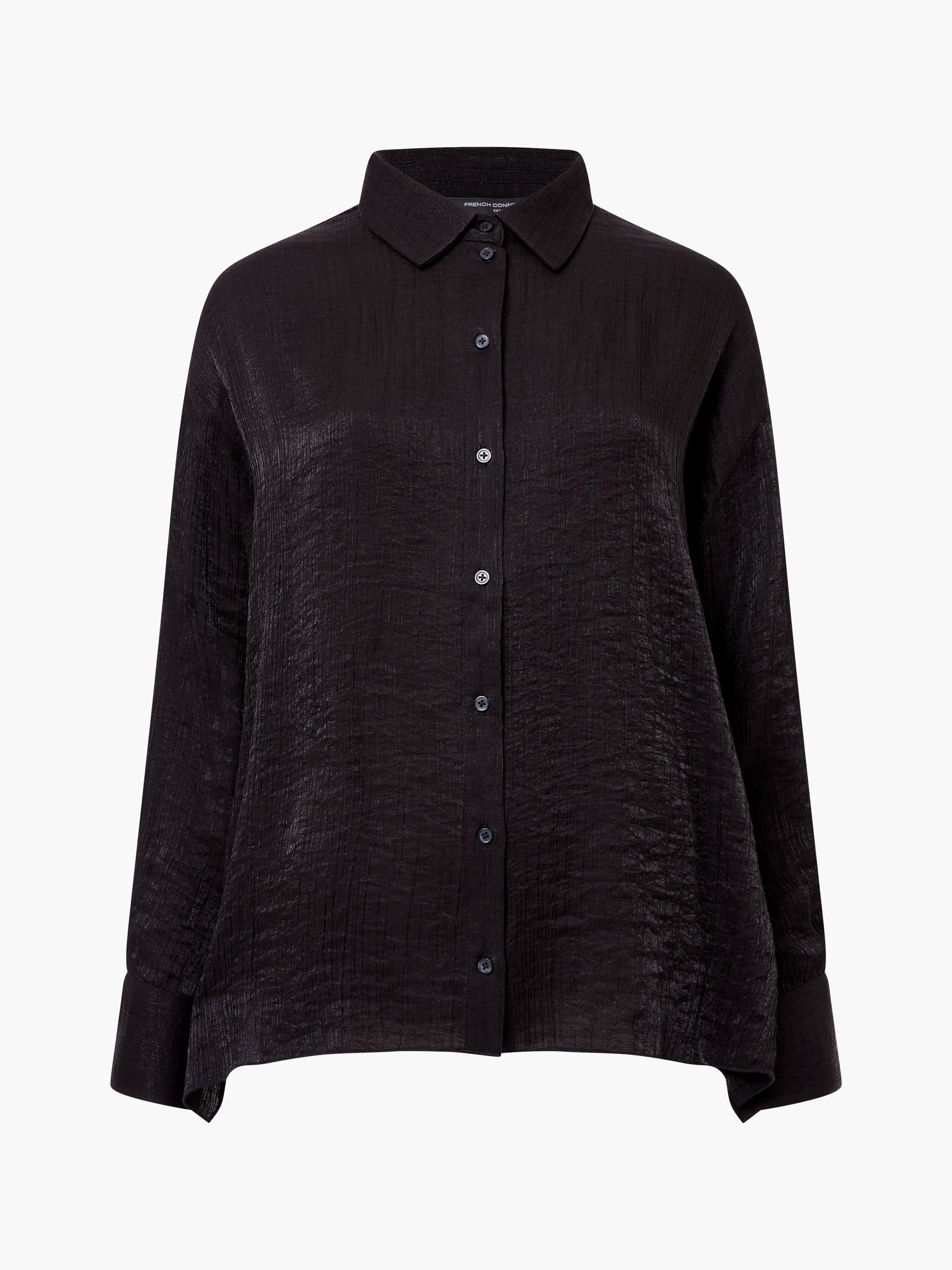 Terry Crinkle Top- Black