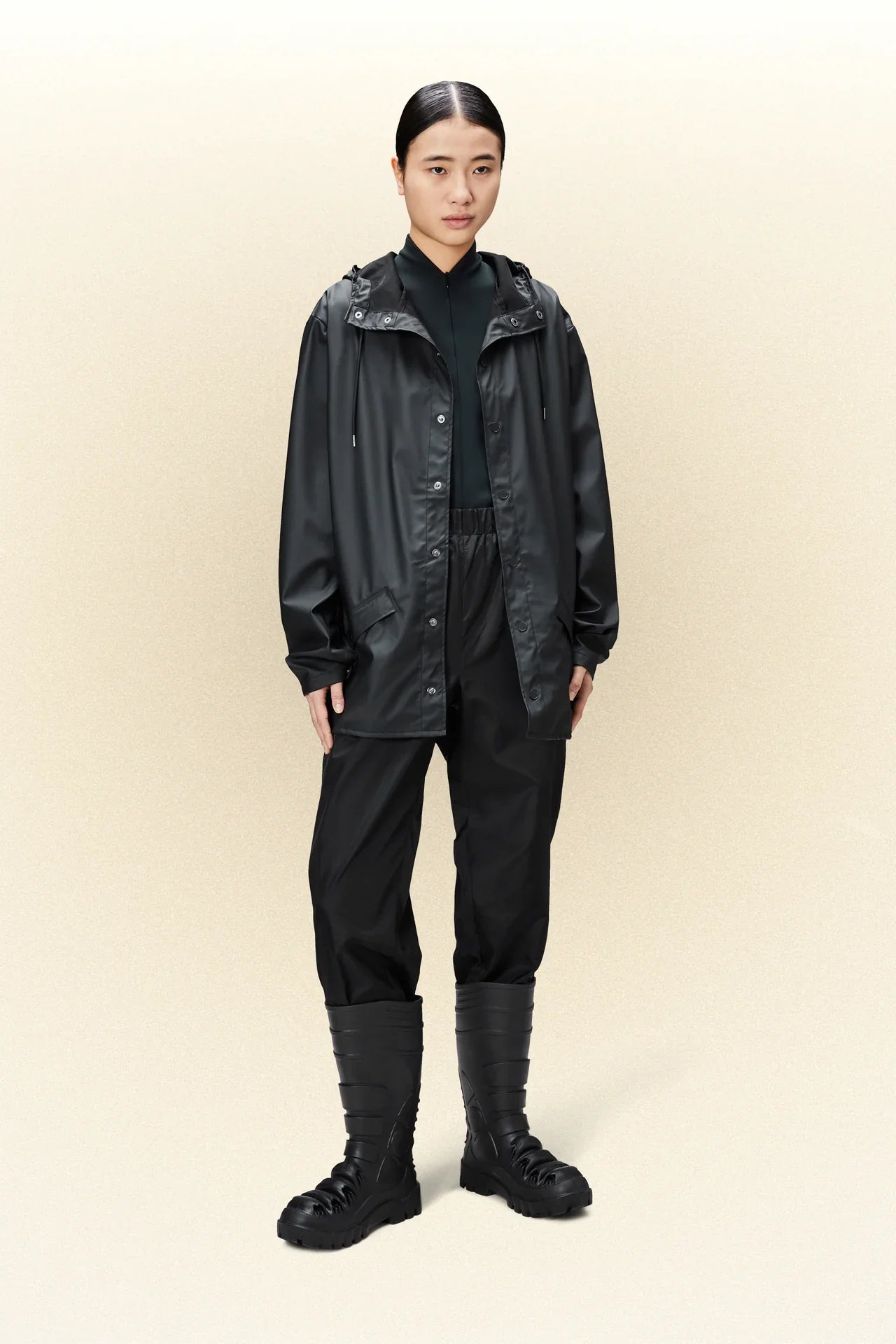 Rains Waterproof Jacket W3 - 01 Black