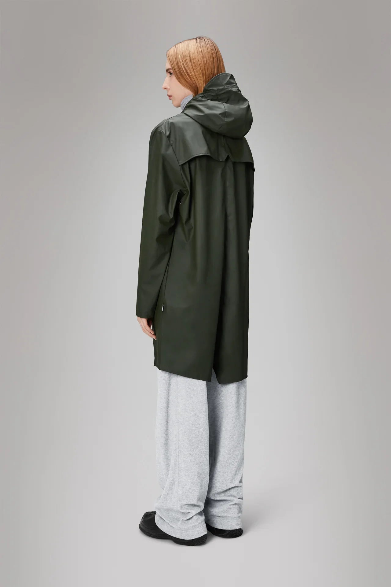 Rains Long Rain Jacket - 03 Green
