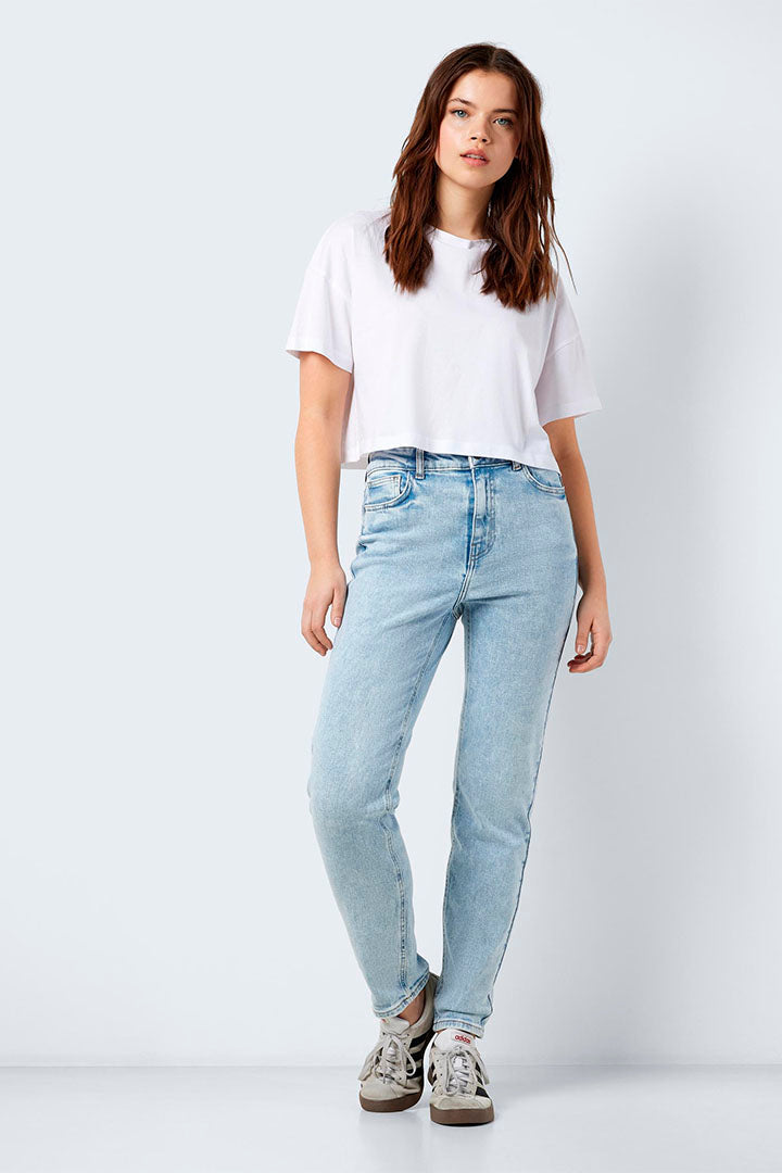 Moni High Waist Straight Ankle Jeans