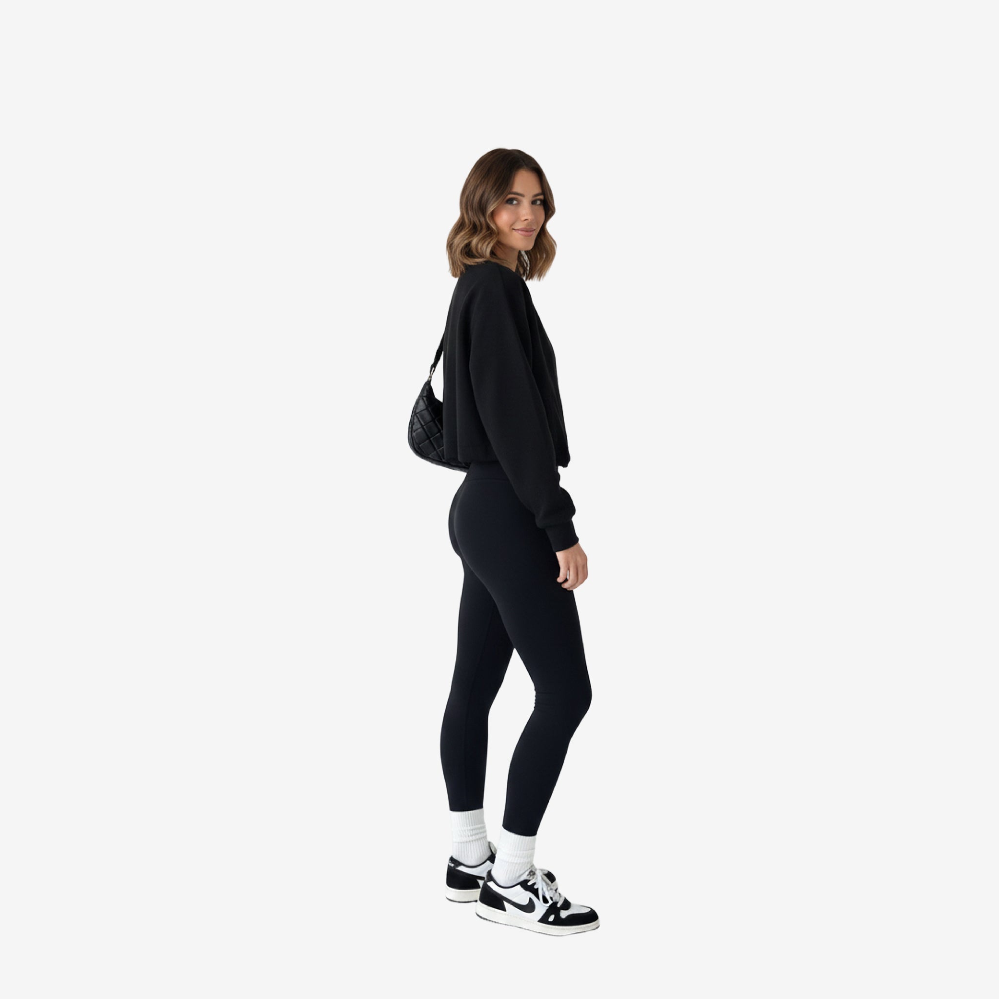 Jet Black Legging & Crow Top Set