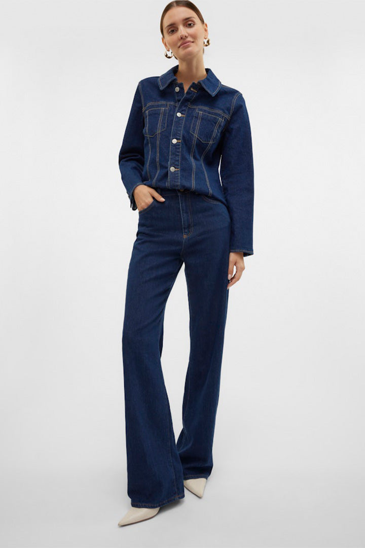 Tessa High Rise Wide Leg Denim Jeans