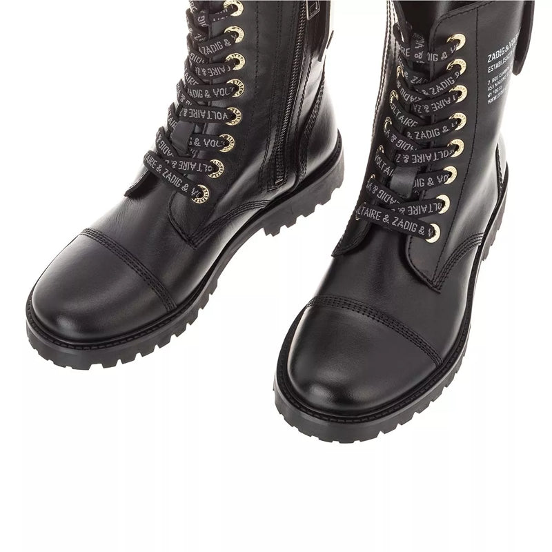 Joe Smooth Cowskin Side Print Noir