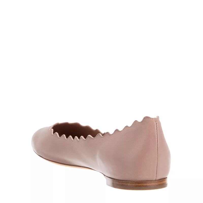 Lauren Ballerinas Leather Pink Tea