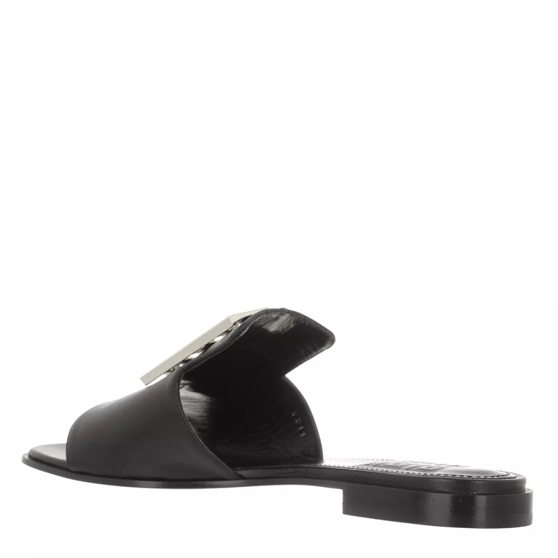 4G Flat Slipper Nappa Leather Black