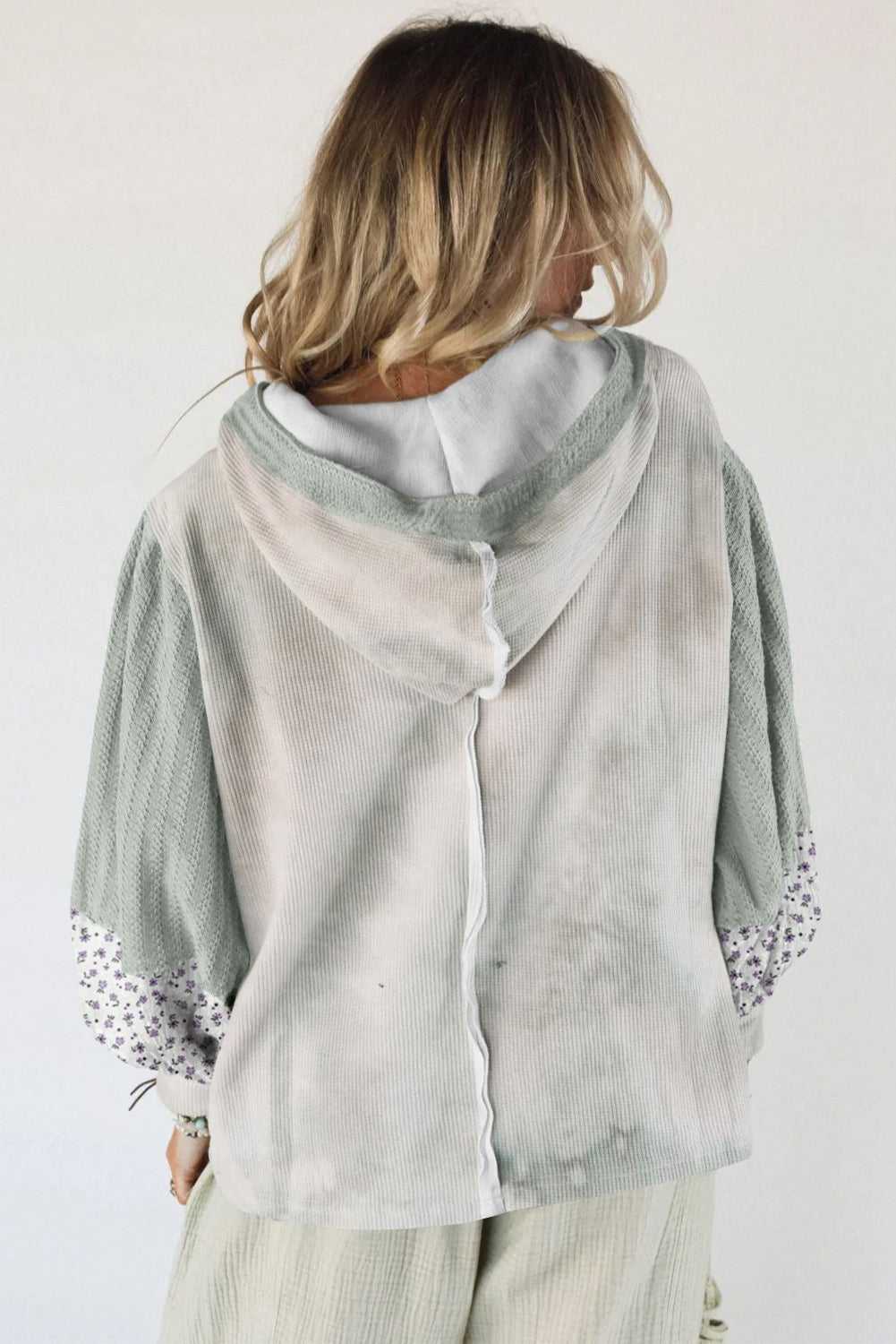 Floral Applique Oversize Hoodie