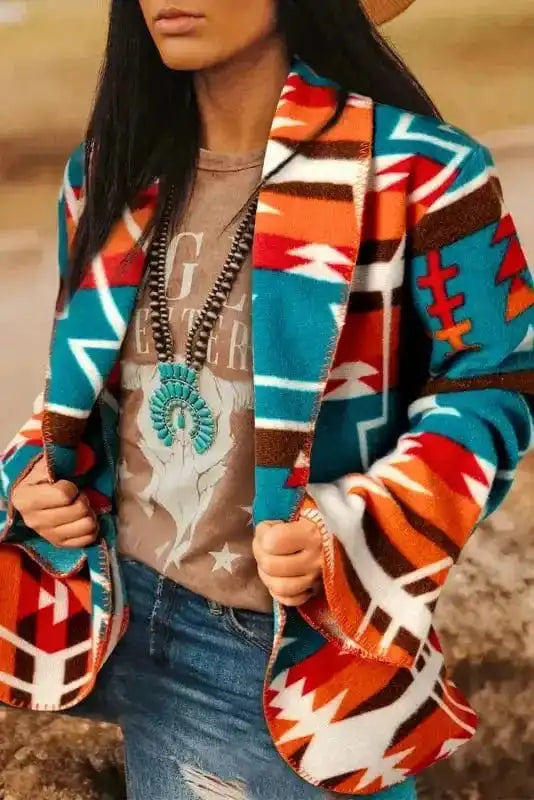Boho Chic Aztec Blazer