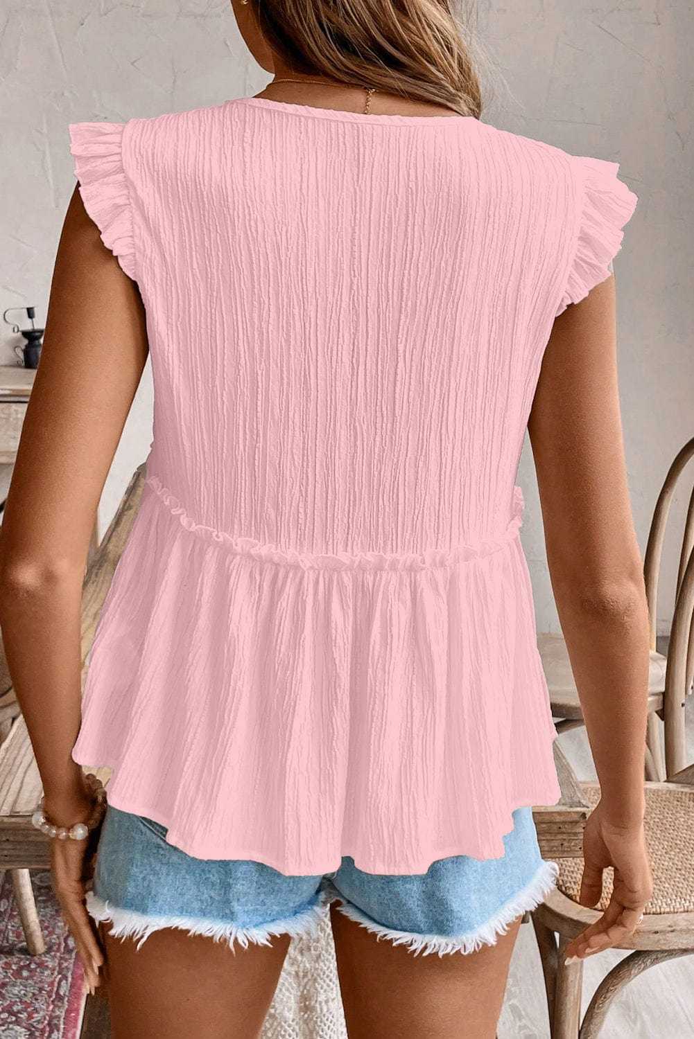 Blush Breeze Flowy Top
