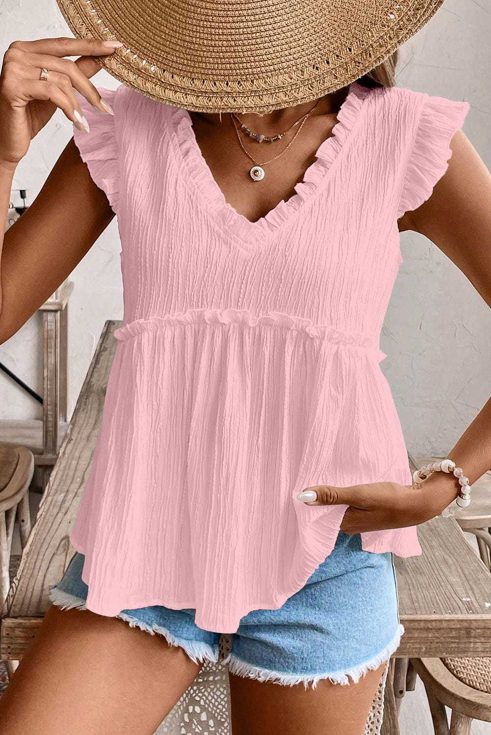 Blush Breeze Flowy Top