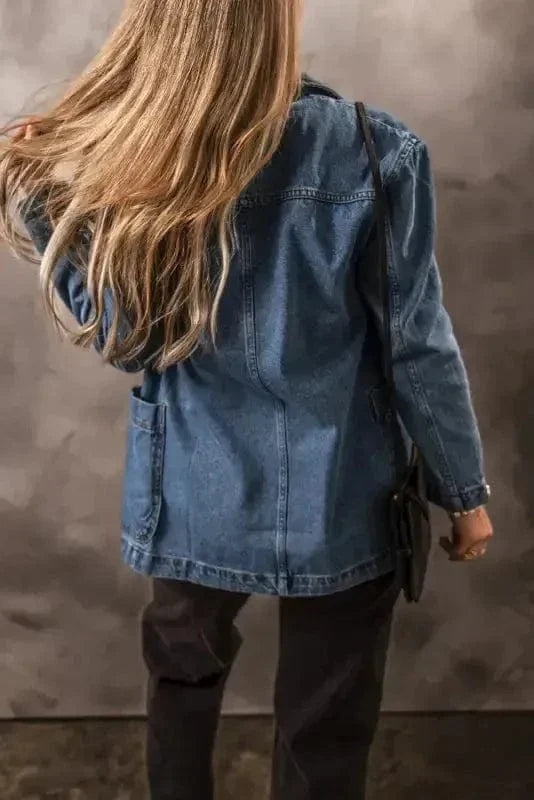 Urban Edge Lapel Denim Jacket