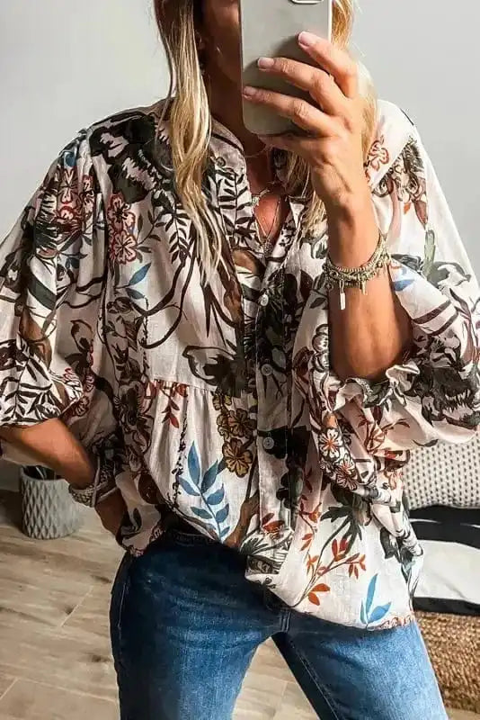 Petal Puff Casual Shirt