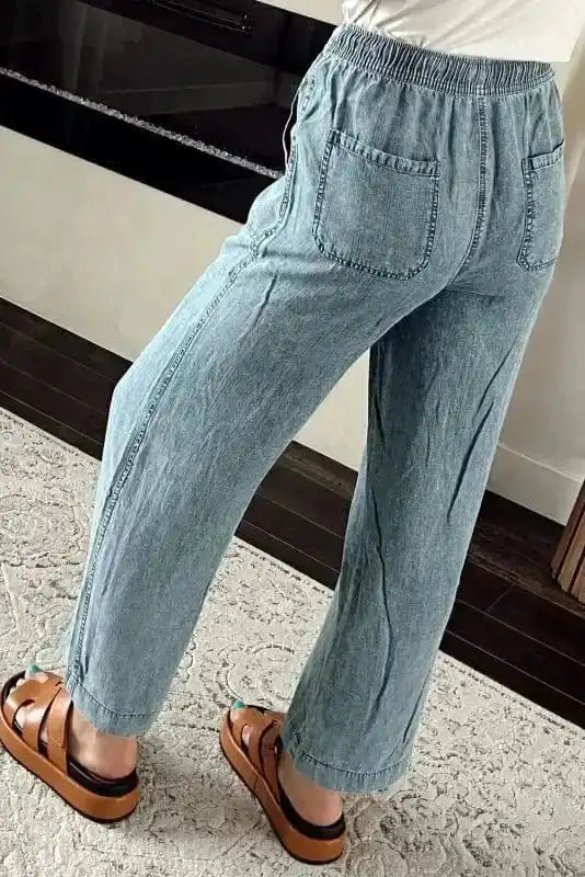 Loose Straight Denim Pants