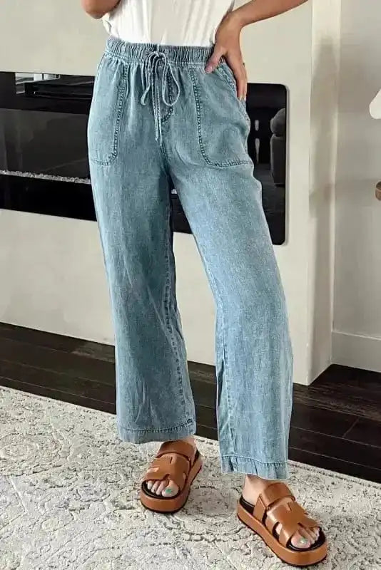 Loose Straight Denim Pants