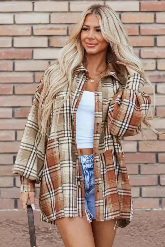 Plaid Pizzazz High Low Shacket