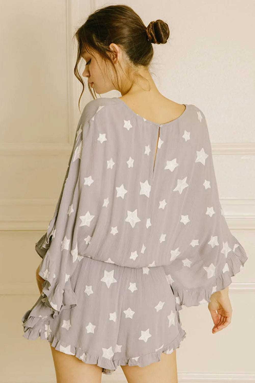 Gray Star Kimono Romper