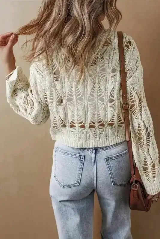 Boho Breeze Crochet Sweater