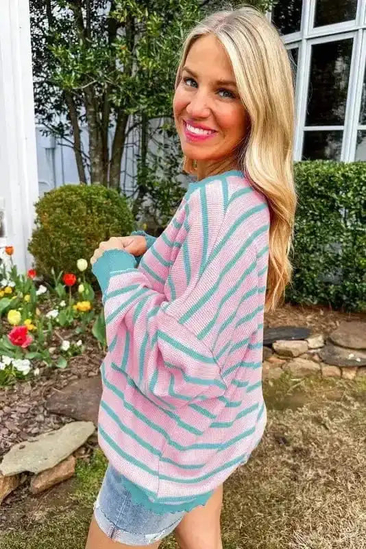 Candy Stripe Cozy Sweater