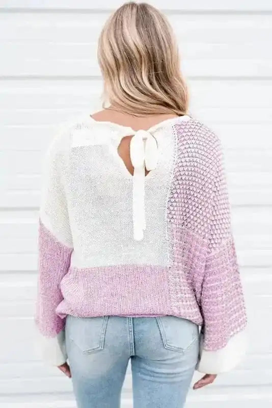 Chic Harmony Tie-Back Sweater