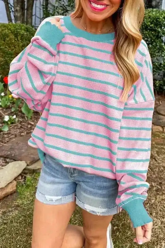 Candy Stripe Cozy Sweater