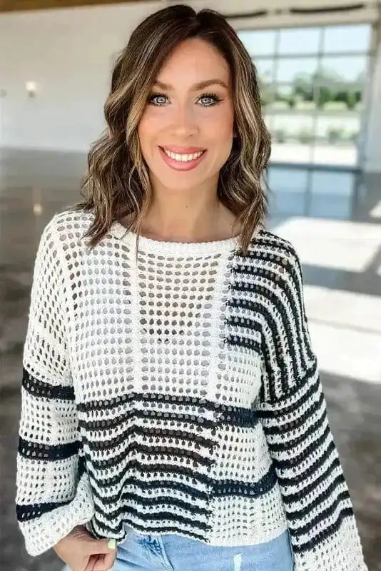 Vanilla Breeze Hollow-out Sweater