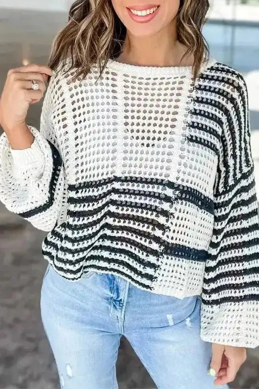 Vanilla Breeze Hollow-out Sweater