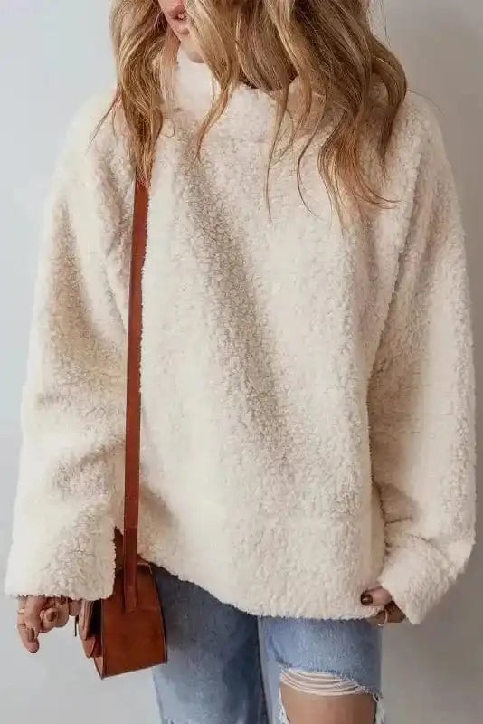 Cozy High-Neck Fleece Pullover