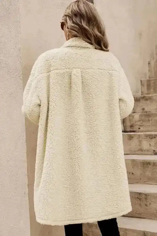 Cozy Beige Teddy Coat
