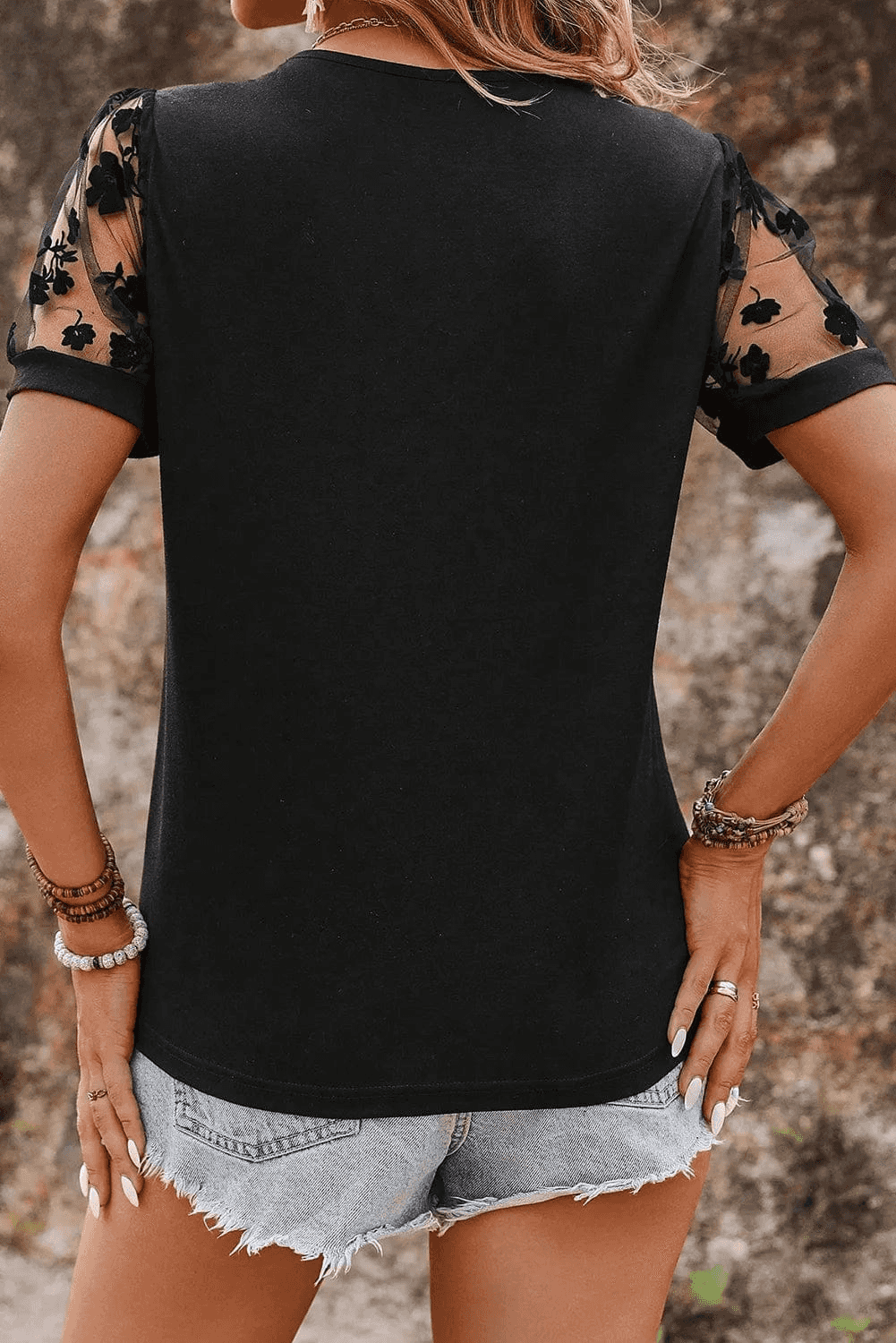 Dark Elegance Lace Tee
