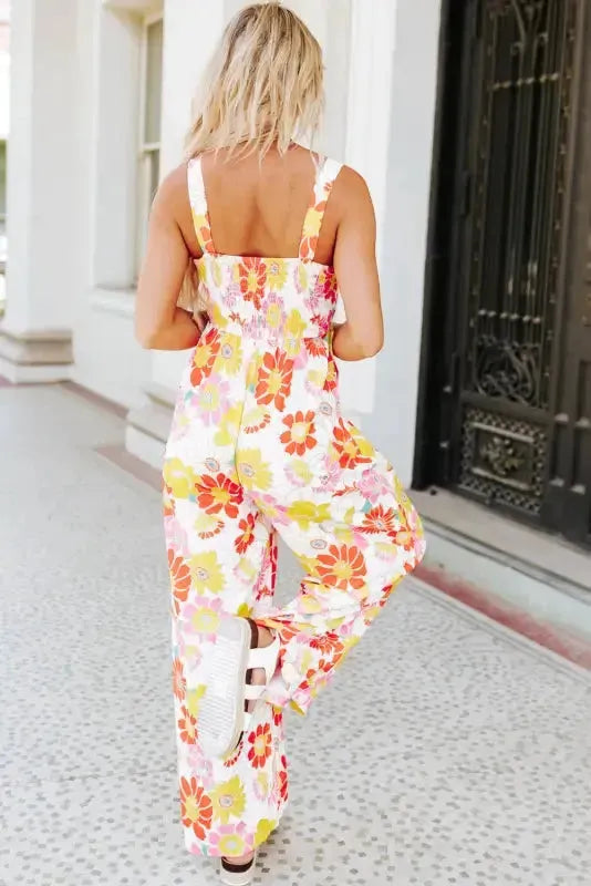 Floral Wide Leg Jumpsuit