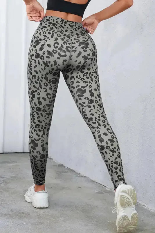 Gray Leopard  Active Leggings