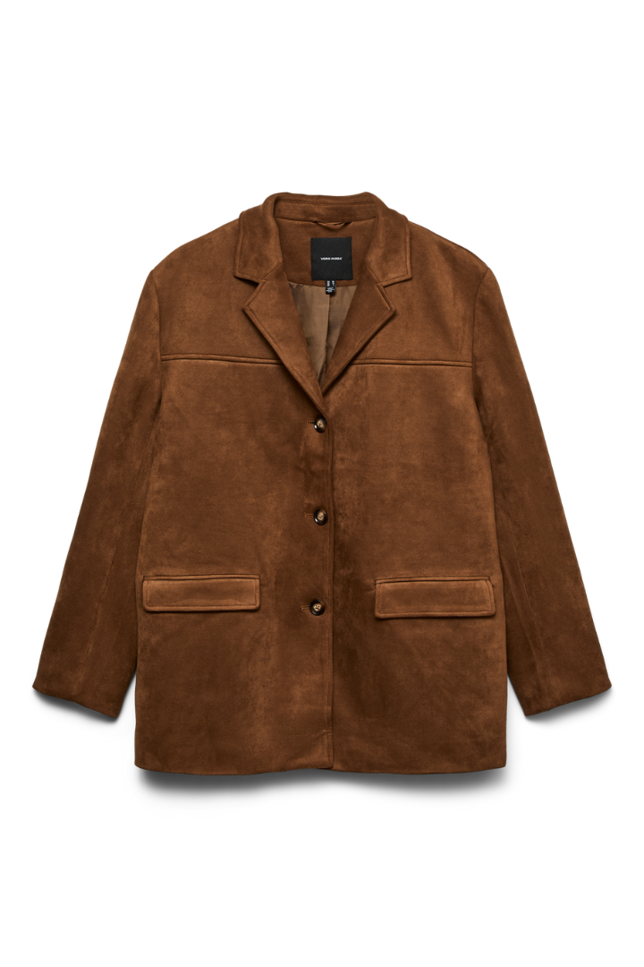 Hazel Faux Suede Blazer