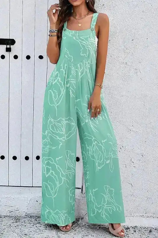 Moonlight Jade Wide Leg Jumpsuit
